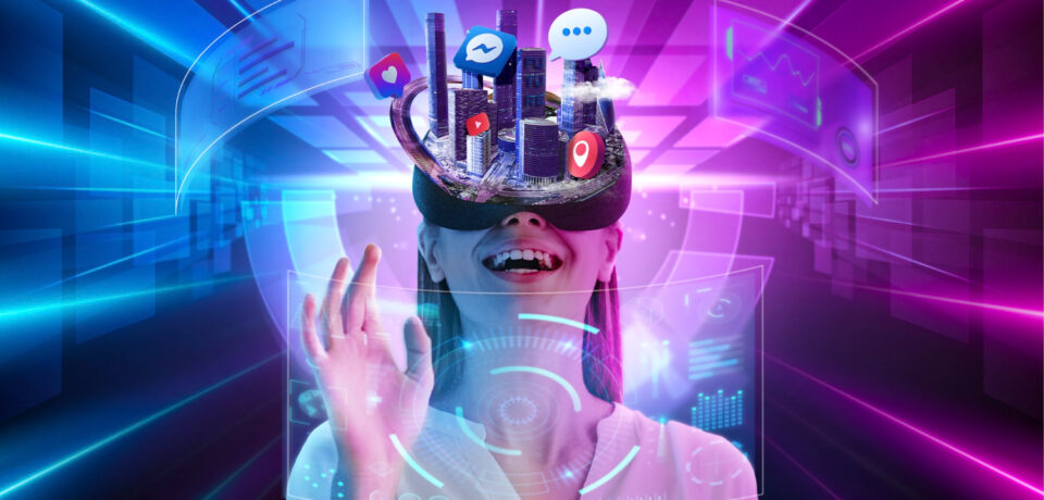 Mid-sized brand team discussing metaverse opportunities and digital strategy